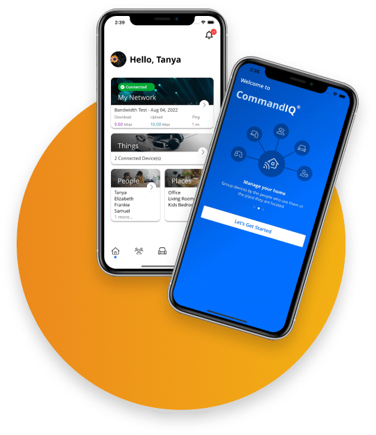 Mobile view of the SC Broadband CommandIQ app interface